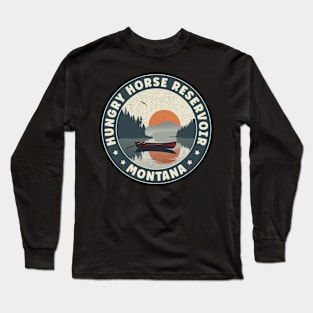 Hungry Horse Reservoir Montana Sunset Long Sleeve T-Shirt